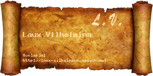 Laux Vilhelmina névjegykártya